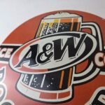 Vintage Root Beer Sign – A&W Beverage Old Fashion Porcelain Gas Pump Sign - Image 12
