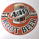 Vintage Root Beer Sign – A&W Beverage Old Fashion Porcelain Gas Pump Sign - Image 15