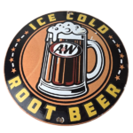 Vintage Root Beer Sign – A&W Ice Cold Mug Soda Porcelain Gas Pump Sign - Image 2