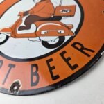 Vintage Root Beer Sign – A&W Old Fashioned Beverage Scooter Gas Oil Pump Sign - Image 14