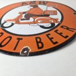 Vintage Root Beer Sign – A&W Old Fashioned Beverage Scooter Gas Oil Pump Sign - Image 10