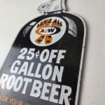 Vintage Root Beer Sign – A&W Old Fashioned Beverage Soda Jug Gas Pump Sign - Image 13