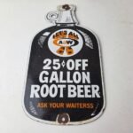 Vintage Root Beer Sign – A&W Old Fashioned Beverage Soda Jug Gas Pump Sign - Image 15