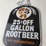 Vintage Root Beer Sign – A&W Old Fashioned Beverage Soda Jug Gas Pump Sign - Image 4