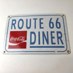 Vintage Route 66 Porcelain Sign – Coca Cola Gas Pump Soda Diner Sign - Image 15