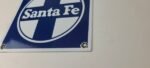 Vintage Santa Fe Sign – Trains Railroad Porcelain Gas Pump Grand Canyon Sign - Image 10