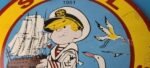 Vintage Shell Gasoline Sign – Dennis Menace Gas Service Station Porcelain Sign - Image 3