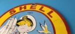 Vintage Shell Gasoline Sign – Dennis Menace Gas Service Station Porcelain Sign - Image 8