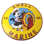 Vintage Shell Gasoline Sign – Felix Gas Pump Service Automobile Motor Oil Sign - Image 2