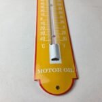 Vintage Shell Gasoline Sign – Gas Station Pump Ad Sign on Porcelain Thermometer - Image 11