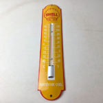 Vintage Shell Gasoline Sign – Gas Station Pump Ad Sign on Porcelain Thermometer - Image 15