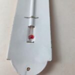 Vintage Shell Gasoline Sign – Gas Station Pump Ad Sign on Porcelain Thermometer - Image 8