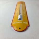 Vintage Shell Gasoline Sign – Gas Station Pump Ad Sign on Porcelain Thermometer - Image 10