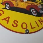 Vintage Shell Gasoline Sign – Goofy Old Truck Gas Oil Pump Porcelain Sign - Image 7