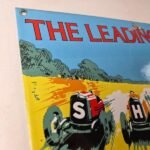 Vintage Shell Gasoline Sign – Leading Line Gas Oil Pump Racing Porcelain Sign - Image 5