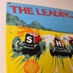 Vintage Shell Gasoline Sign – Leading Line Gas Oil Pump Racing Porcelain Sign - Image 6