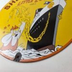 Vintage Shell Gasoline Sign – Lotta Gas Pump Service Automobile Motor Oil Sign - Image 14