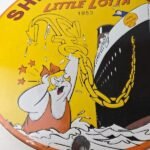 Vintage Shell Gasoline Sign – Lotta Gas Pump Service Automobile Motor Oil Sign - Image 4