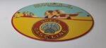 Vintage Shell Gasoline Sign – Roxana Old Automobile Gas Pump Plate Nozzle Sign - Image 11