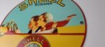 Vintage Shell Gasoline Sign – Roxana Old Automobile Gas Pump Plate Nozzle Sign - Image 9
