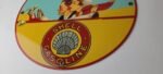 Vintage Shell Gasoline Sign – Roxana Old Automobile Gas Pump Plate Nozzle Sign - Image 10