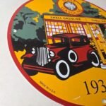 Vintage Shell Gasoline Sign – Shell Clam Gas Car Pump Porcelain Sign - Image 6