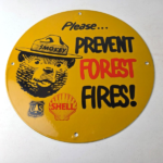 Vintage Shell Gasoline Sign – Smokey Bear Forest Service Gas Porcelain Sign - Image 15