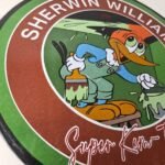 Vintage Sherwin Williams Sign – Paint Brush Painting Porcelain Gas Oil Pump Sign - Image 6