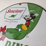 Vintage Sinclair Gas Porcelain Sign – Mickey Mouse Gasoline Pump Sign - Image 11