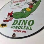 Vintage Sinclair Gas Porcelain Sign – Mickey Mouse Gasoline Pump Sign - Image 13