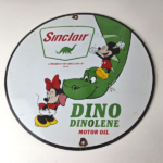 Vintage Sinclair Gas Porcelain Sign – Mickey Mouse Gasoline Pump Sign - Image 15