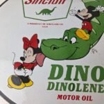 Vintage Sinclair Gas Porcelain Sign – Mickey Mouse Gasoline Pump Sign - Image 4