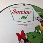 Vintage Sinclair Gas Porcelain Sign – Mickey Mouse Gasoline Pump Sign - Image 5
