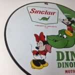 Vintage Sinclair Gas Porcelain Sign – Mickey Mouse Gasoline Pump Sign - Image 6