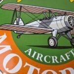 Vintage Sinclair Gasoline Sign – Aircraft Aviation Airplane Gas Porcelain Sign - Image 4