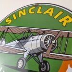 Vintage Sinclair Gasoline Sign – Aircraft Aviation Airplane Gas Porcelain Sign - Image 8