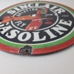 Vintage Sinclair Gasoline Sign – Airplane Porcelain Gas Pump Sign - Image 11