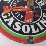 Vintage Sinclair Gasoline Sign – Airplane Porcelain Gas Pump Sign - Image 7