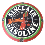 Vintage Sinclair Gasoline Sign – Airplane Porcelain Gas Pump Sign - Image 2