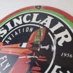 Vintage Sinclair Gasoline Sign – Airplane Porcelain Gas Pump Sign - Image 8