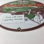 Vintage Sinclair Gasoline Sign – Dino Gas Service Oil Pump Porcelain Sign - Image 10