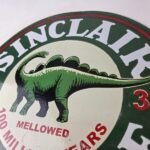 Vintage Sinclair Gasoline Sign – Dino Service Station Gas Pump Porcelain Ad Sign - Image 12