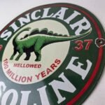 Vintage Sinclair Gasoline Sign – Dino Service Station Gas Pump Porcelain Ad Sign - Image 13