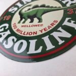 Vintage Sinclair Gasoline Sign – Dino Service Station Gas Pump Porcelain Ad Sign - Image 14