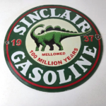 Vintage Sinclair Gasoline Sign – Dino Service Station Gas Pump Porcelain Ad Sign - Image 15