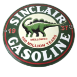 Vintage Sinclair Gasoline Sign – Dino Service Station Gas Pump Porcelain Ad Sign - Image 2