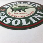Vintage Sinclair Gasoline Sign – Dino Service Station Gas Pump Porcelain Ad Sign - Image 10