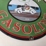 Vintage Sinclair Gasoline Sign – Flintstones Dino Gas Pump Porcelain Sign - Image 11