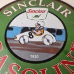 Vintage Sinclair Gasoline Sign – Flintstones Dino Gas Pump Porcelain Sign - Image 4