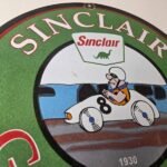 Vintage Sinclair Gasoline Sign – Flintstones Dino Gas Pump Porcelain Sign - Image 5